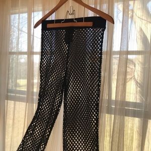 Black Mesh Summer Pants